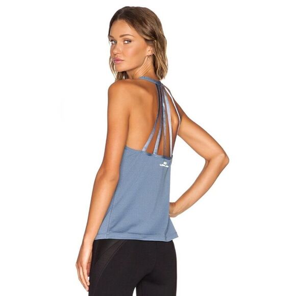 Lorna Jane Active ‘Cora Excel’ Tank in Powder Gray Steel Blue Size Medium - Picture 1 of 11